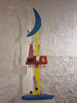 sculpture bois flotté,ferraille,bertrand thomassin,galerie Résonances,le treport