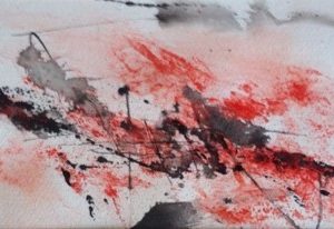 encre sur papier arche, non figuratif, philippe colin,galerie résonances,le tréport