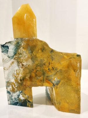 sculpture en verre , jean-claude ourdouillie, demure, galerie résonances, le tréport