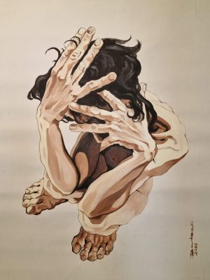 Nu Acrylique sur toile de lin,jean-claude boudier,galerie résonances,le tréport