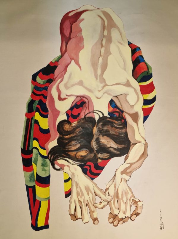 Nu, acrylique sur toile de lin,150x105cm,jean-claude boudier,galerie résonances,le tréport,