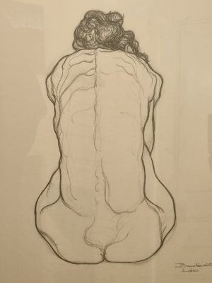 nu,dessin,dos,pierre noire,jeanclaude boudier,galerie résonances,le tréport