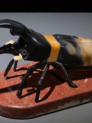 dynaste hercule,sculpture,marbre noir des pyrénée,marbre jaune de sienne,marbre multicolore de laruns,carzo,galerie résonances,le tréport