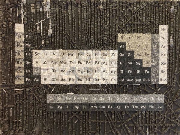roche volcanique, marbres et granits sur wedi,mosaïque,anne-cécile lopez,galerie résonances,le tréport