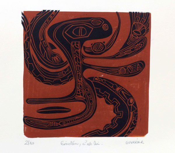 linogravure de Jack guerrier,galerie résonances,le tréport
