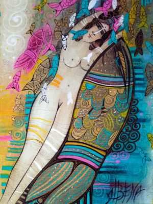 huile et encre sur toile,Albena Vatcheva