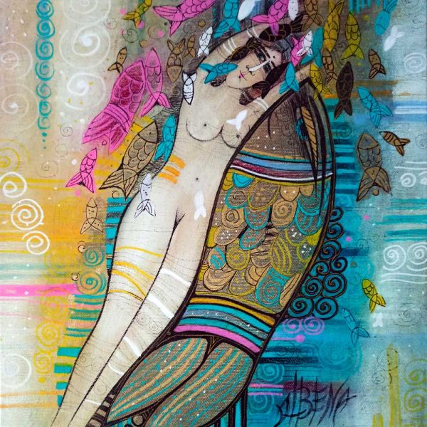 huile et encre sur toile,Albena Vatcheva
