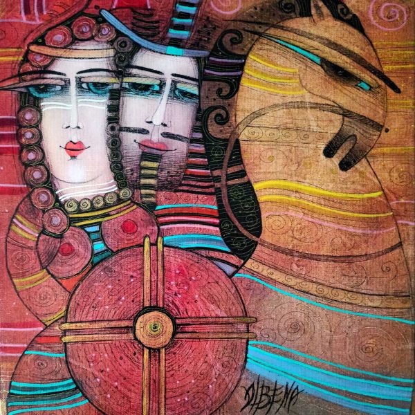 huile et encre sur toile,albena vatcheva,galerie résonances,le tréport